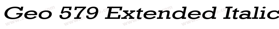Geo 579 Extended Italic字体转换